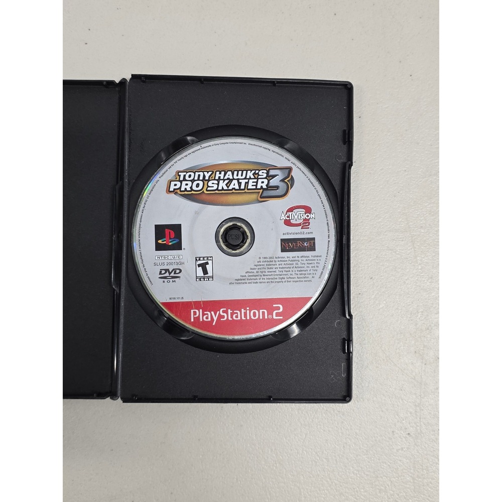 Tony Hawk's Pro Skater 3 Sony PlayStation 2 PS2 Disc SLUS 20013GH Greatest Hits